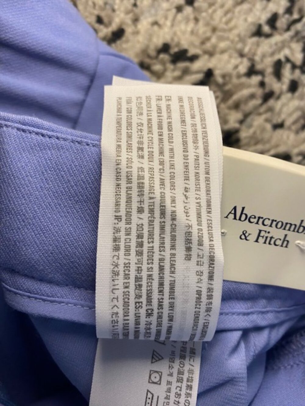 Abercrombie & Fitch Sloane Wide Leg Pants 00 Lavender/Pale Blue NWT - Picture 8 of 16
